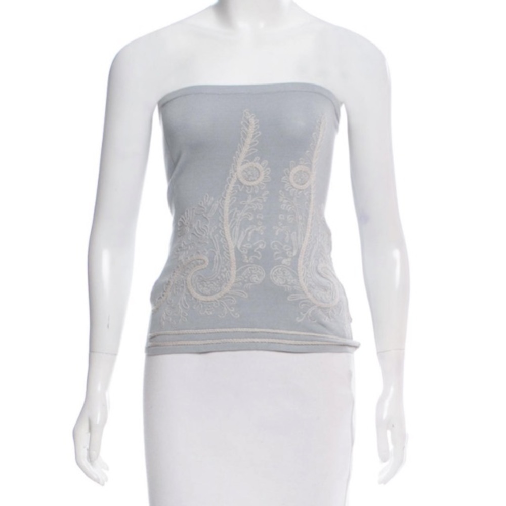 YIGAL AZROUËL Embroidered Silk Top